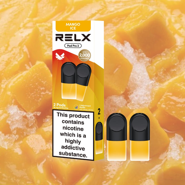 Shop RELX Global E-cigrette Vape RELX Pod Pro Mango Ice 1.8% Nicotine