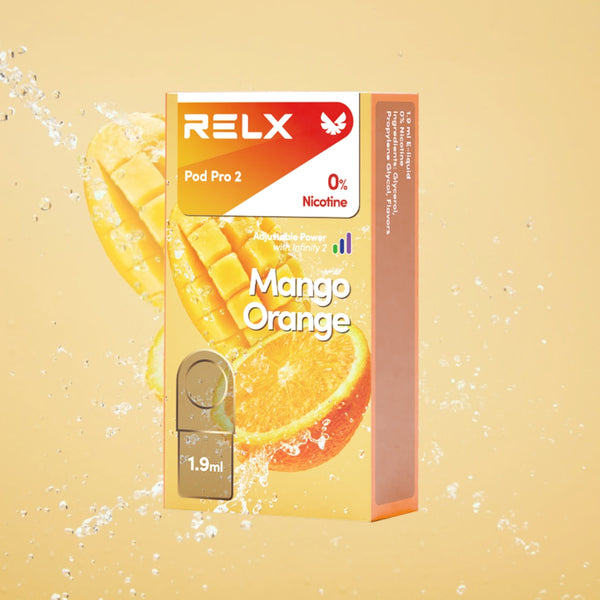 Shop RELX Global E-cigrette Vape RELX Pod Pro Mango Orange(1 Packed) Mango Orange 0% Nicotine