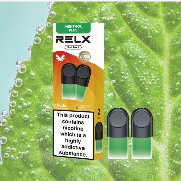 Shop RELX Global Vape RELX Pod Pro Menthol Plus(1 Packed) Menthol Plus 0% Nicotine