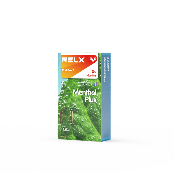 RELX Global Vape RELX Pod Pro Menthol Plus(1 Packed) Price Us 5.90 0% Nicotine