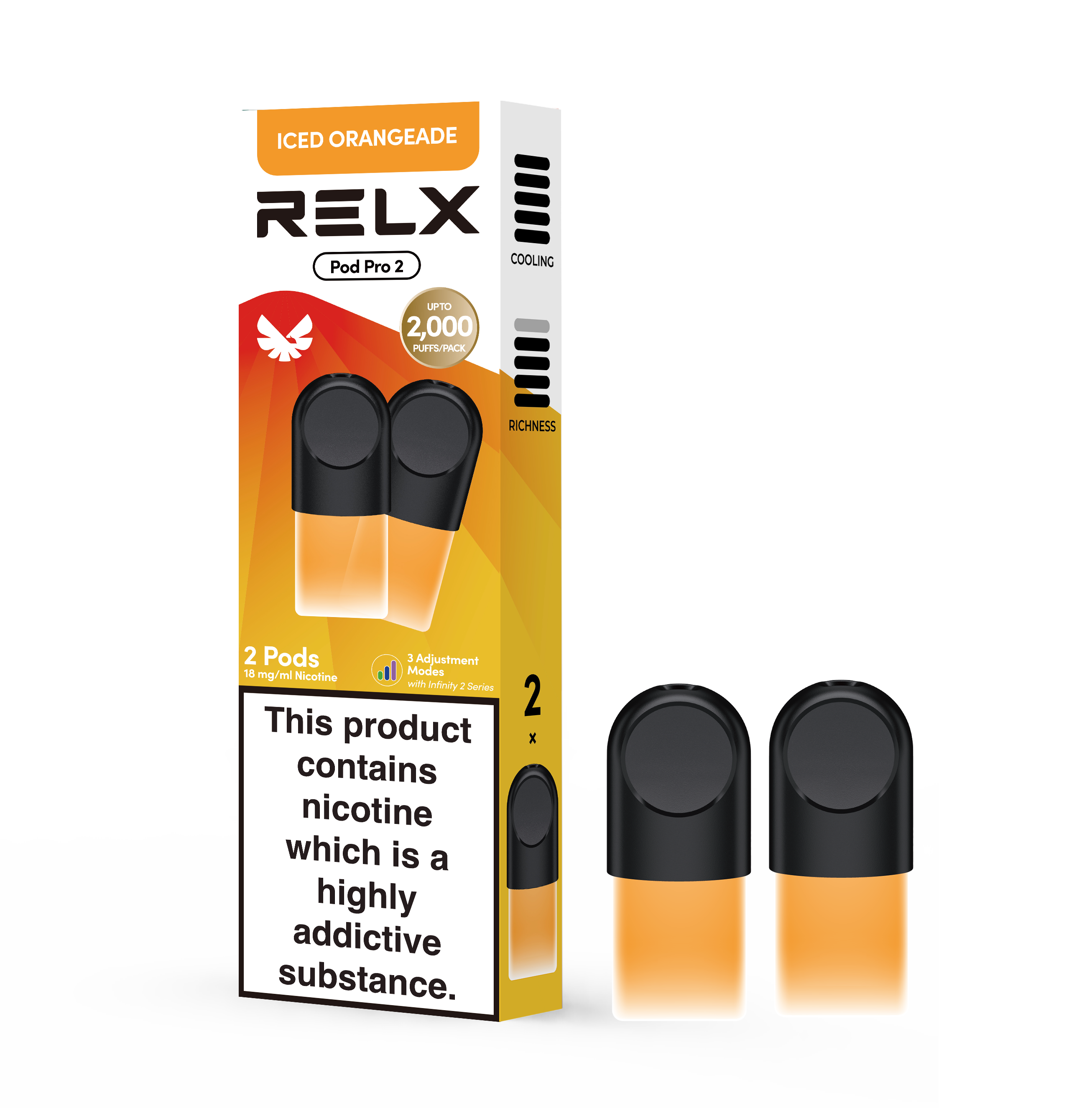 RELX Pod Pro Iced Orangeade Pods | Citrus Vape