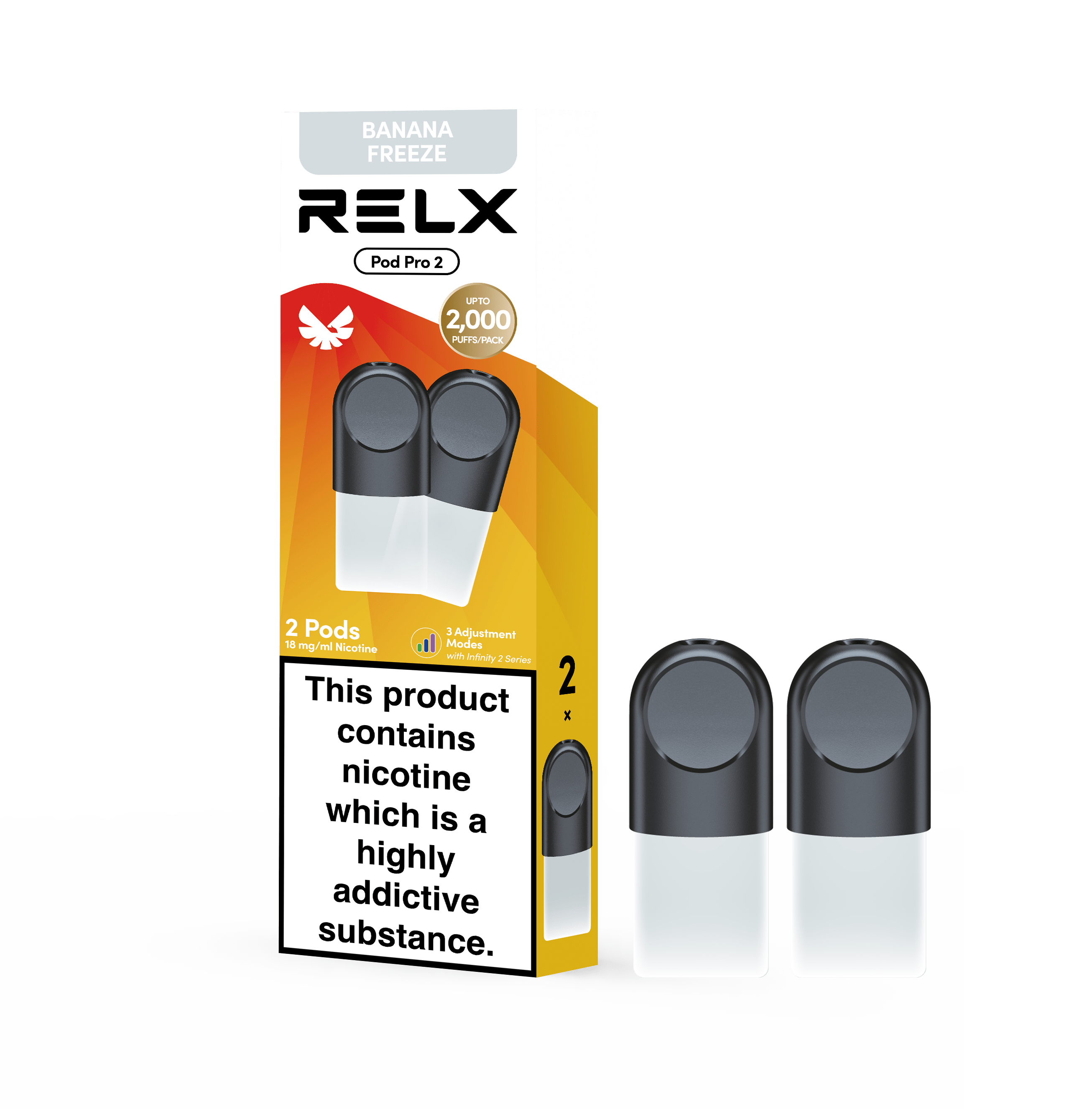 RELX Pod Pro Banana Freeze Pods | Dessert Vape | RELX Official RELX Pod Pro Banana Freeze Pods | Dessert Vape | RELX Official