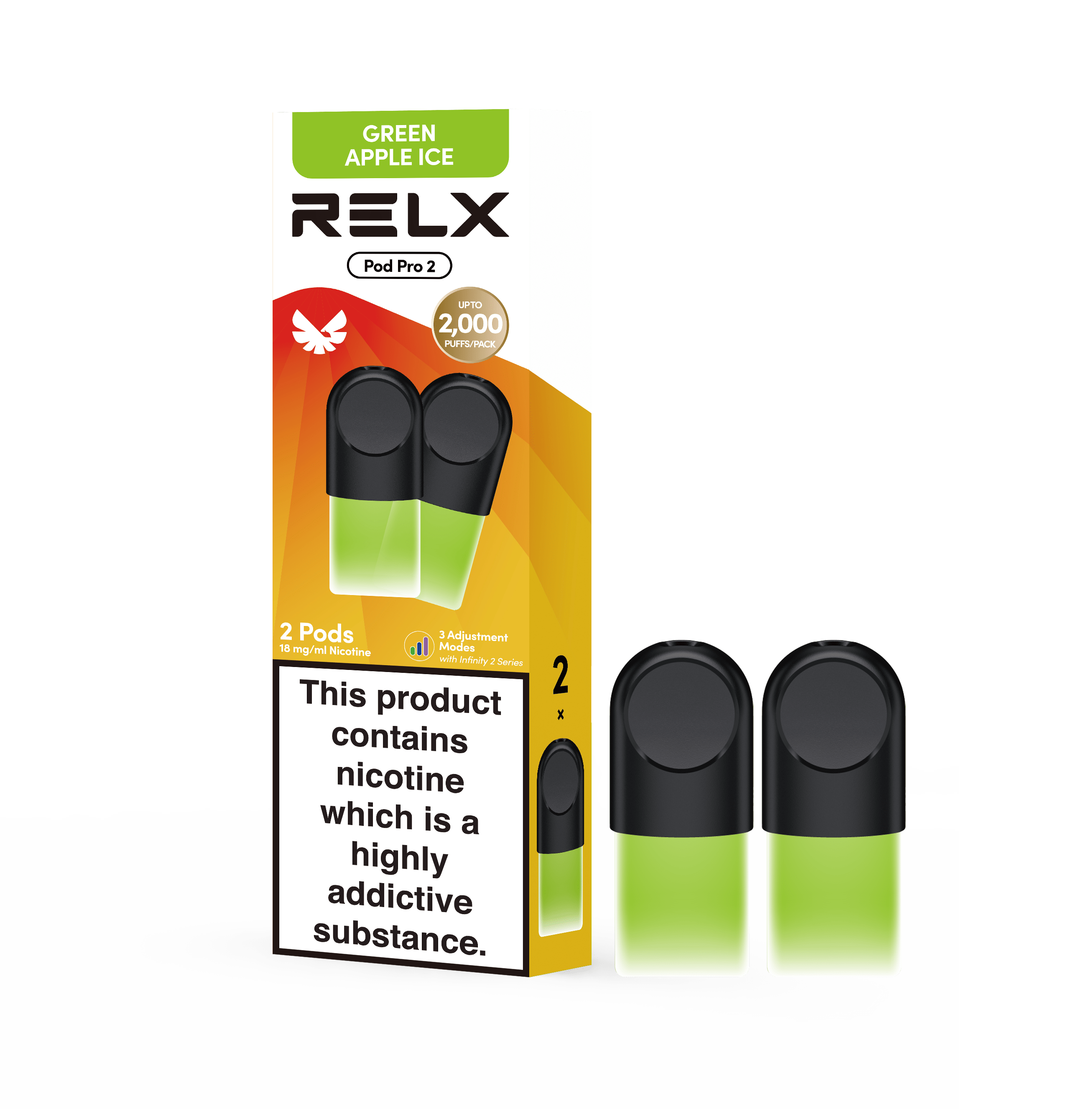 how to use relx pod pro 2 Green Apple Ice Pods | Apple Vape Pod Size:1.3ohm Ccell Pod Cases / Sleeves Flum Pebble 6000 Straw