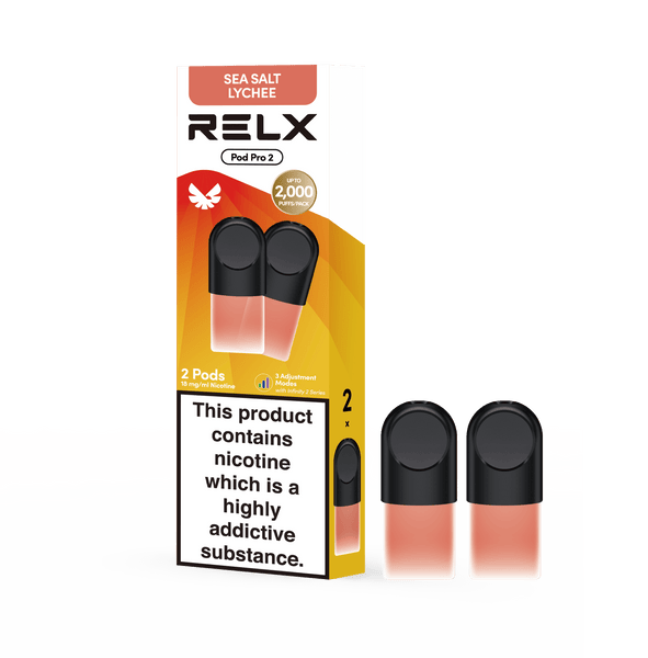 RELX Global E-cigrette Vape RELX Pod Pro Sea Salt Lychee Price Us 11.40 1.8% Nicotine