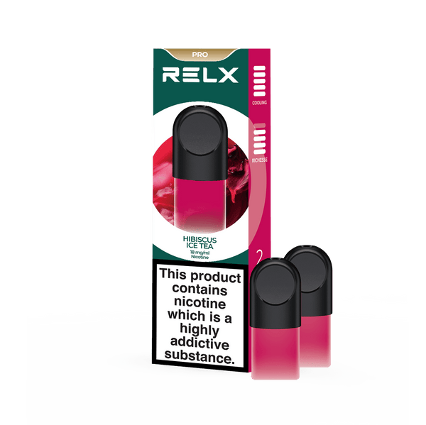 RELX Global E-cigrette Vape RELX Pod Pro Hibiscus Ice Tea Price Us 11.40 1.8% Nicotine