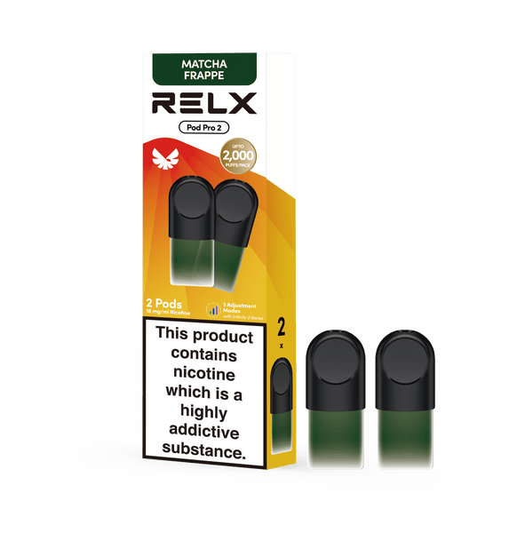 RELX Global E-cigrette Vape RELX Pod Pro Matcha Frappe Price Us 11.40 1.8% Nicotine