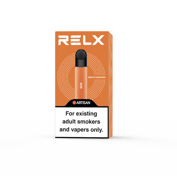 RELX Global Vape Pen RELX Artisan Device  Bright Mandarin  European leather Package The Highest Quality of RELX Vape