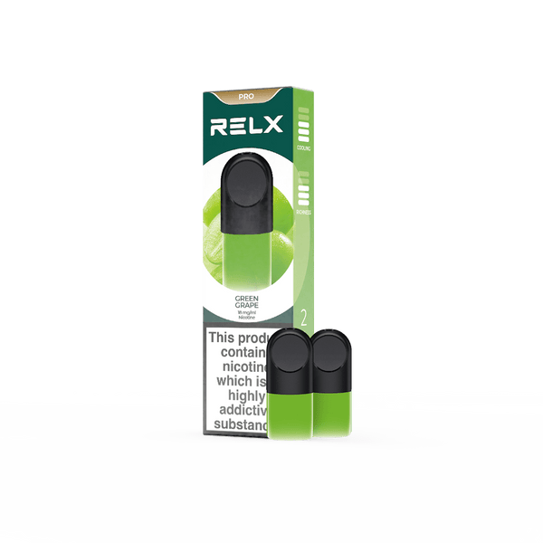 RELX Global E-cigrette Vape RELX Pod Pro Green Grape Price Us 11.40 1.8% Nicotine