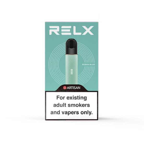 RELX Global Vape Pen RELX Artisan Device Robin Blue  European leather Package The Highest Quality of RELX Vape