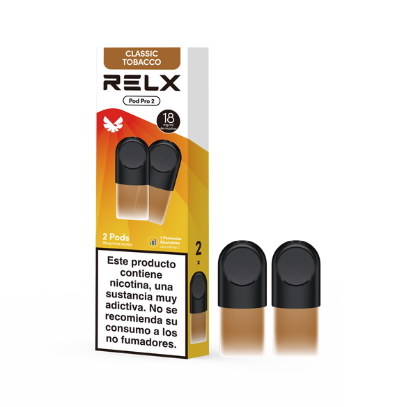Explore New Year Deals 2026 on RELX Global E-cigrette Vape RELX Pod Pro Classic Tobacco Price Us 11.40 1.8% Nicotine

