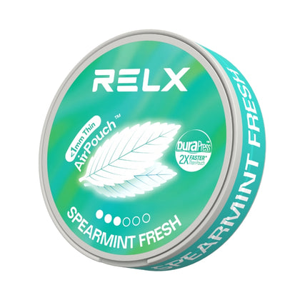 Explore RELX Global Nicotine Pouch RELX Nicotine AirPouch Spearmint Fresh Pure Coolness 9mg/piece Nicotine  < 1mm Thin 🌿
