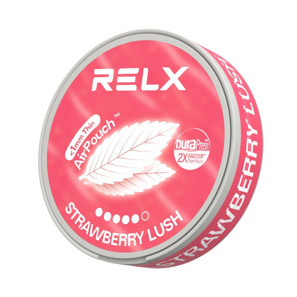 Explore RELX Global Nicotine Pouch RELX Nicotine AirPouch Strawberry Lush Rich & Velvety cream 14mg/piece Nicotine  < 1mm Thin 🍓
