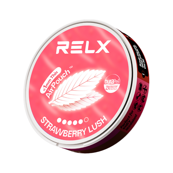 Explore RELX Global Nicotine Pouch RELX Nicotine AirPouch Strawberry Lush Rich & Velvety cream 20mg/piece Nicotine  < 1mm Thin 🍓
