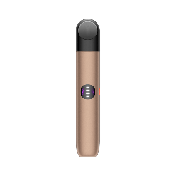 Front view of Bronze Dusk RELX Infinity 2 Plus device with 4-level battery indicator
