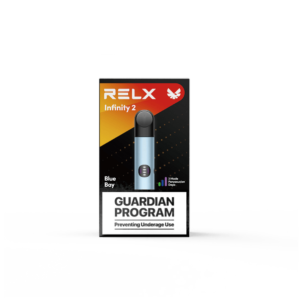 RELX Global Vape Pen RELX Infinity 2 Device Blue Bay Advanved Package A new generation of e-cigarette devices 
