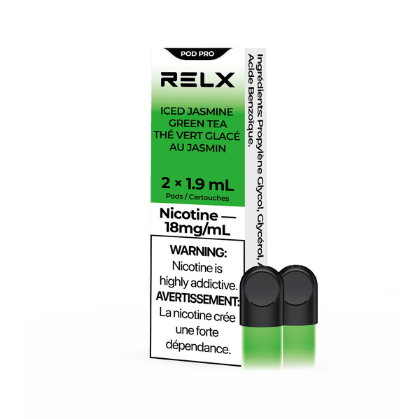 RELX Official | RELX Pod Pro - Vape Pods With Rich Flavors RELX Pod Pro 1.8% / Iced Jasmine Green Tea / 2-Packed
