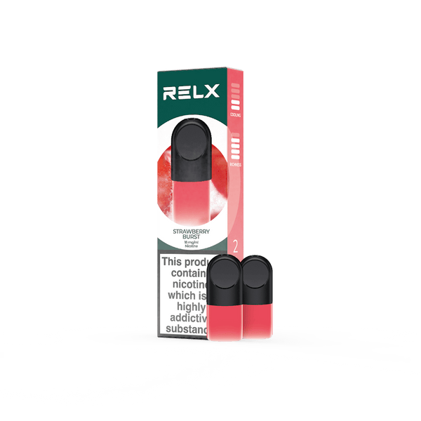 RELX Global E-cigrette Vape RELX Pod Pro Strawberry Burst Price Us 11.40 1.8% Nicotine  
