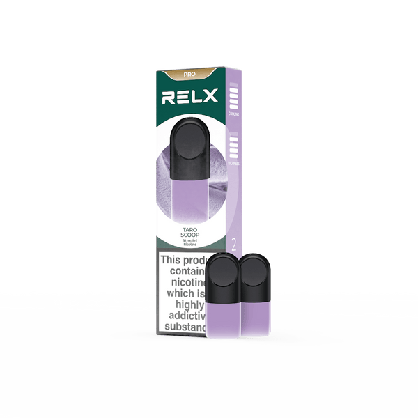 RELX Official | RELX Pod Pro - Vape Pods With Rich Flavors RELX Pod Pro 1.80% / Taro Scoop / 2-Packed
