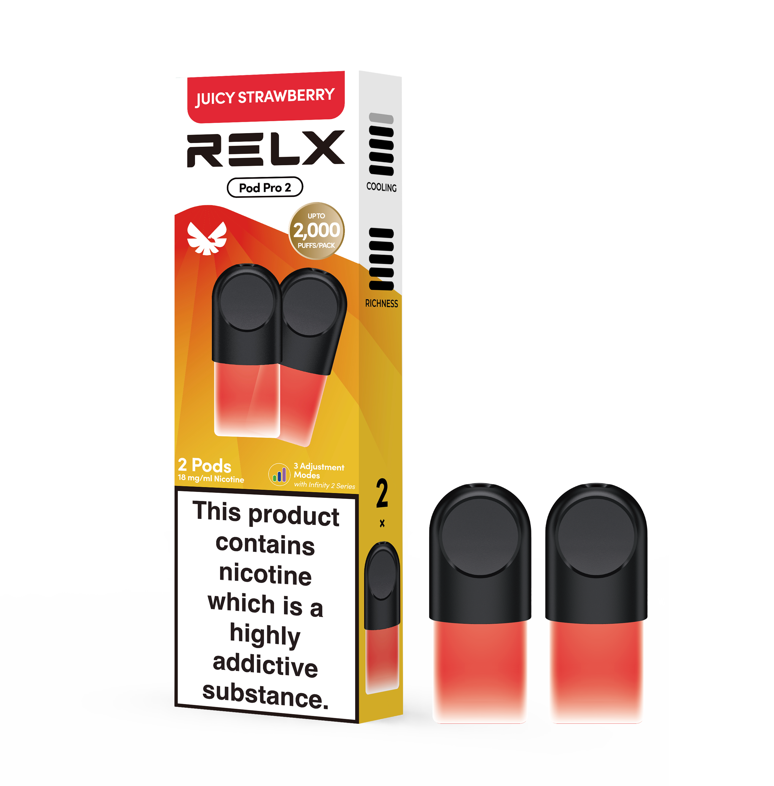 RELX Pod Pro Juicy Strawberry Pods | Berry Vape | RELX Official