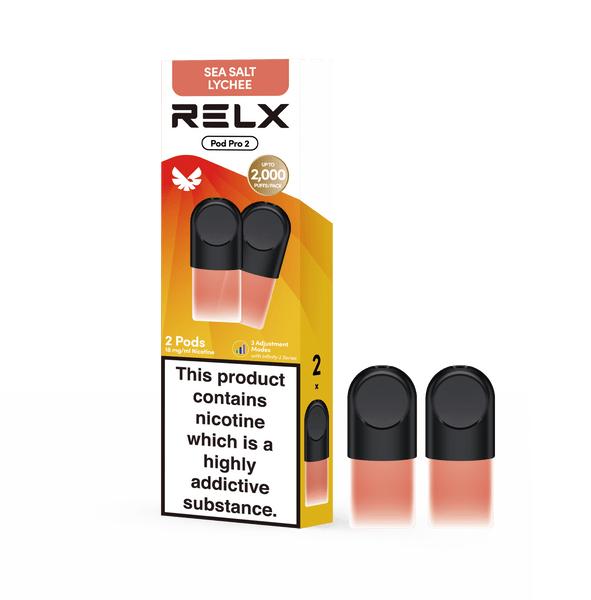 Shop Black Friday Deals on RELX Pod Pro | RELX Global Official RELX Pod Pro 1.80% / Fruit / Sea Salt Lychee
