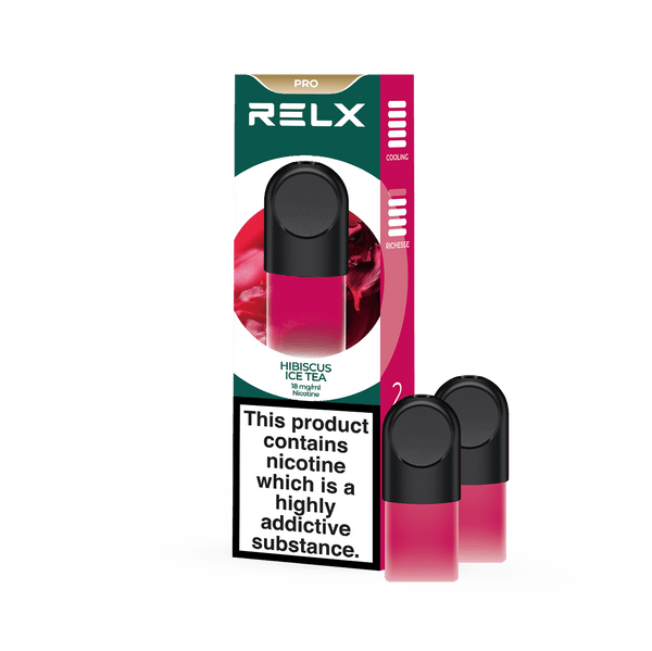 RELX Global E-cigrette Vape RELX Pod Pro Hibiscus Ice Tea Price Us 11.40 1.8% Nicotine  
