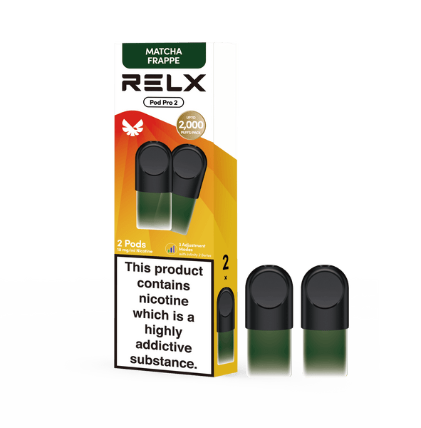  RELX Global E-cigrette Vape RELX Pod Pro Matcha Frappe Price Us 11.40 1.8% Nicotine  
